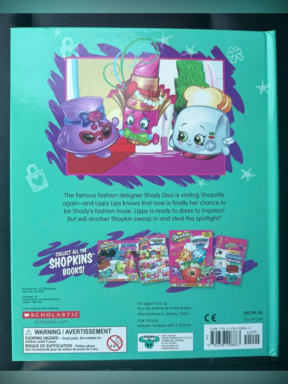Shopkins Fashion Frenzy Storybook Hardcover – Missing Charm Necklace